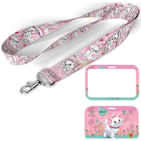 New! Disney's Marie from the Aristocats Lanyard ID Card Holder - Picture 1 of 2